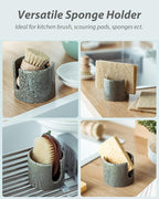 Kitchen Sponge Holder, Ceramic Dish Sponge Holder Scrubby Daddy Farmhouse Dish - Image 4