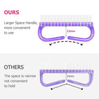 Handle Grip Nail Brush, Hand Fingernail Brush Cleaner Scrubbing Kit Pedicure - Image 2