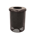 COATEDOUTDOORFURNITURE RFT-P-BRW Heavy Duty Round Trash Receptacle by CoatedOutdoorFurniture