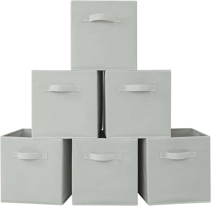 Stero Fabric Storage Bins 6 Pack Fun Colored Durable Storage Cubes by Stero