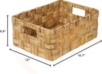 Vatima Jumbo Wicker Storage Basket, Large Hyacinth Organizer, 16.9x12.1x7.1H - Image 9