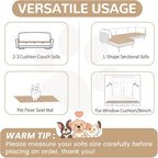 OTOB Couch Covers for 3 Cushion Sofa Pet Friendly, Plush Fuzzy Non Slip Sofa - Image 5