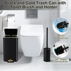 Small Bathroom Trash Can with Lid Soft Close, 1.8 Gallon Stainless Steel - Image 4