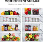 Set Of 8 Clear Pantry Organizers Bin, 4 Large and 4 Small Stackable Organizing - Image 7