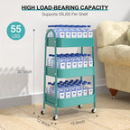 EAGMAK 3 Tier Utility Rolling Cart, Metal Storage Cart - Image 6