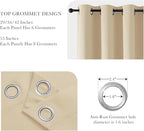 PONY DANCE Blackout Curtains Short, Half Window Curtains Tiers Solid Microfiber - Image 4