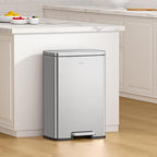 EKO Madison Brushed Stainless 25L+20L Dual Compartment Step Trash Can - Image 3
