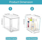 Vtopmart 2 Pack Clear Stackable Storage Drawers, 9.7" High Plastic Organizers - Image 3
