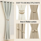Magnetic Curtain Tiebacks Rope Curtain Tie Backs - Image 5