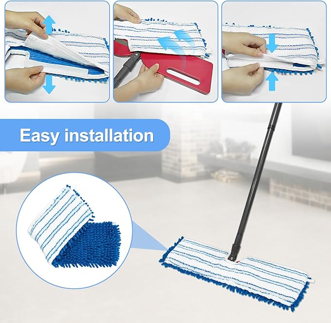 3 Pack Mop Heads Replacements for Ocedar Dual-Action Microfiber Flip Mop - Image 7