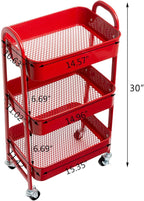 AGTEK Makeup Cart, Movable Rolling Organizer Cart - Image 7