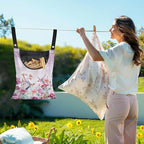 Hummingbird Adjustable Door-Hanging Laundry Clothespin Bag Clothespin Storage - Image 2