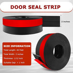 Weather Stripping Self Adhesive Door Draft Stopper Flexible Shower Door Bottom - Image 2