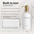 Luxury Glass Soap and Lotion Dispenser Set - Image 3