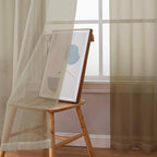 Chyhomenyc Taupe Sheer Curtains 84 Inches Long 2 Panels Set- Light Filtering - Image 9