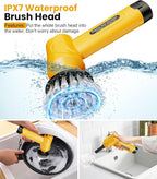 qimedo 5000mAh Battery Electric Spin Scrubber Q4, Handheld Scrubber - Image 6