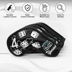 Golf Iron Covers Lucky 777 Golf Iron Headcover 10pcs Synthetic Leather Golf - Image 3