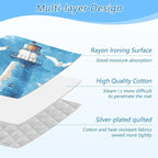 Watercolor Blue Lighthouses and Seagulls Ironing Mat Thickened Ironing Blanket - Image 4