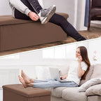 Athena Collection 43" Storage Ottoman Bench Folding Bench - Image 7