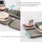 Set of 4 Water Absorbent Diatomite Coasters, Diatomaceous Earth Kitchen Soap - Image 5