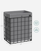 SONGMICS Laundry Hamper, 23.8 Gal. Laundry Basket, Collapsible Clothes Hamper - Image 5