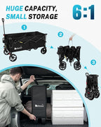 Gonex 48''L Collapsible Foldable Heavy Duty Oversized Wagon - Image 7