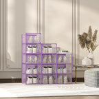 Kuject X-Large Shoe Storage Boxes Organizers Clear Plastic Stackable 12 Pack - Image 7