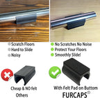 Rectangle U Shaped Chair Leg Tips Cap - Image 2