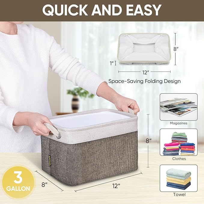 BALEINE 3 Pack Fabric Storage Bins - Image 7
