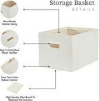 DECOMOMO Storage Bins for Shelves Robust Fabric Closet Bins for Shelves Toy - Image 6