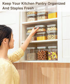 12 Pcs Pop Food Storage Containers Airtight Food Storage Containers Set - Image 3