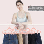 Light Pink Velvet Hanger Clips, Non-Slip Strong Hanger Clips - Image 4