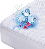 Cooling Waterproof Mattress Protector Full Size, Mattress Cover 3D Air Fabric by Hanherry