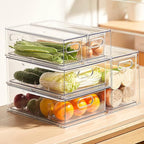 MineSign 4 pack Stackable Refrigerator Organizer Bins Pull-Out Drawers - Image 2