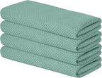 Artoid Mode 100% Cotton Light Green Waffle Weave Kitchen Dish Cloths, 13x28 by ArtoidMode