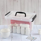 4 Packs Plastic Stackable Storage Container Bin - Image 5