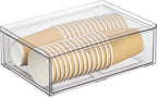 mDesign Plastic Wide Stackable Kitchen Storage Organizer Bin Containers - Image 8