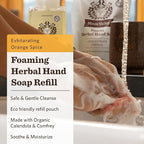 Moon Valley Foaming Hand Soap Refill Pouch, Two-Pack Orange Spice Soap - Image 2
