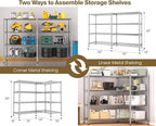 Himimi 4-Tier Adjustable Metal Shelving - Image 4