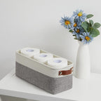 DULLEMELO Small Storage Baskets 15"x6"x5.5", Fabric Storage Bins - Image 5