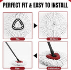 16Pcs Spin Mop Replacement Heads, Easy Cleaning Spin Mop Heads, Deep Clean - Image 4