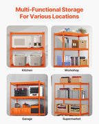 VEVOR Storage Shelves, 2400 lbs, 4 Tier Heavy Duty Garage Shelving, - Image 8