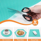 Blue Shelf Liners for Kitchen Cabinets Refrigerator Liners Waterproof & - Image 5