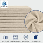 GLIMGLINT Brown Microfiber Cleaning Cloth, 12 Pack Cleaning Towels - Image 3