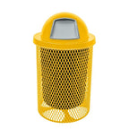 COATEDOUTDOORFURNITURE RDT-YEL Heavy Duty 32 Gallon Round Trash Receptacle by CoatedOutdoorFurniture