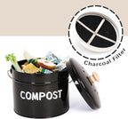 Compost Bin for Kitchen Counter, 1 Gallon Compost Bucket - Image 3
