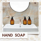 Uiifan 16 Pcs 17 oz Amber Foaming Soap Dispenser Refillable Foam Pump Bottle - Image 3