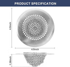 Sink Drain Strainer Kitchen Mesh Sink Strainer, Reversible Easy Clean Stainless - Image 2
