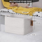 COMFY-HOMI 3PACK Cotton Rope Square Basket - Image 4