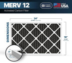 BNX TruFilter 16x24x1 MERV 12 Odor Defense AC Furnace Air Filter - Image 2